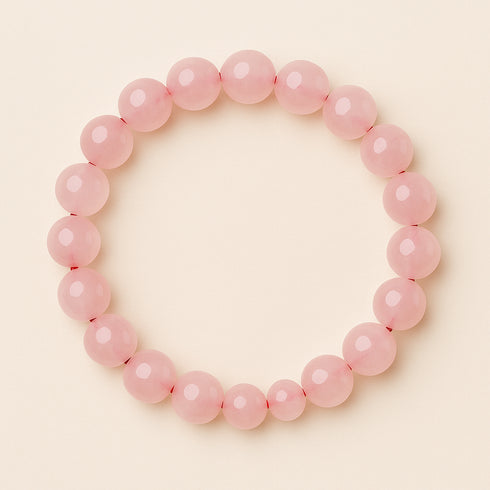 Rose Quartz Bracelet · 8mm Natural Beads · Madagascar