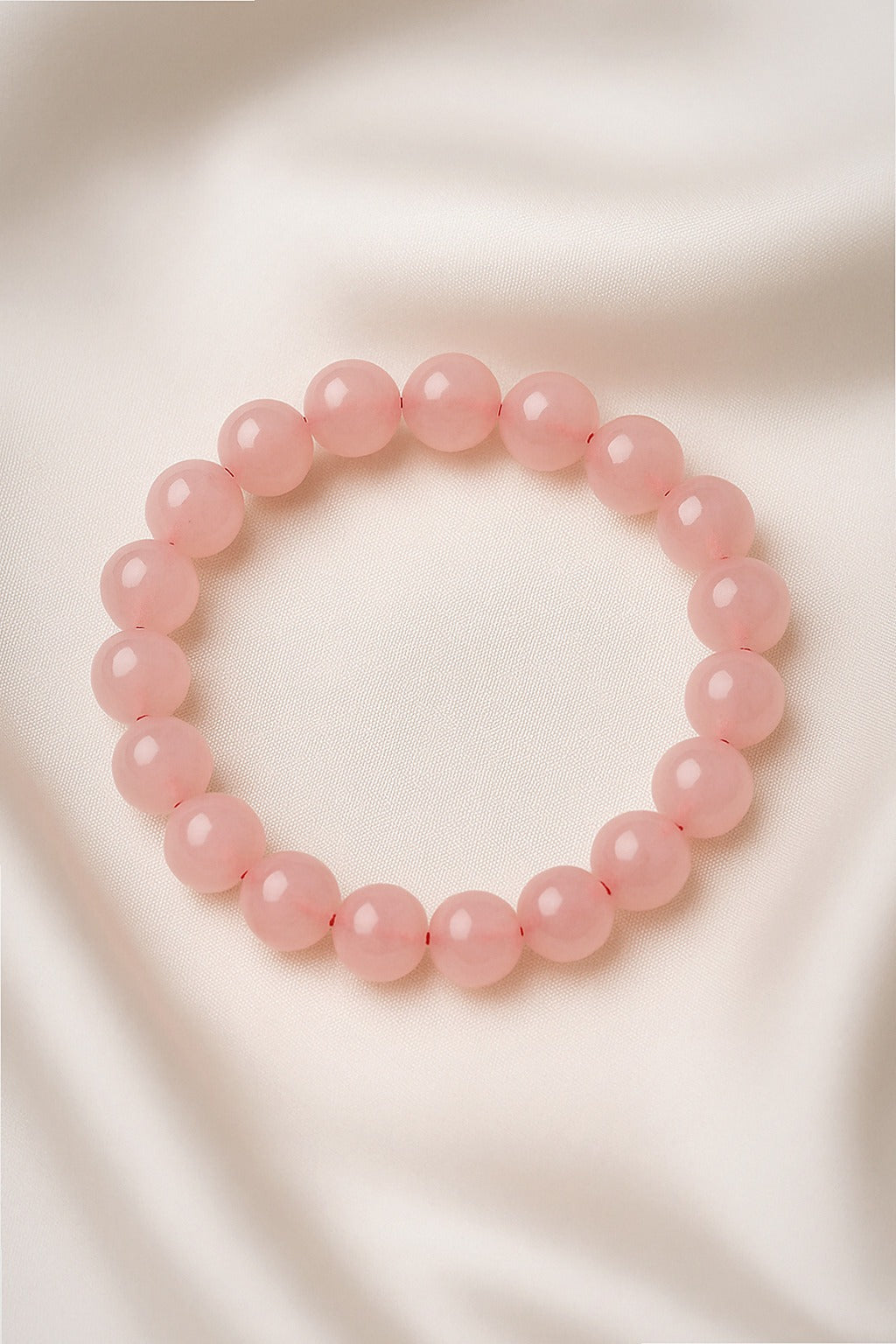 Rose Quartz Bracelet · 8mm Natural Beads · Madagascar